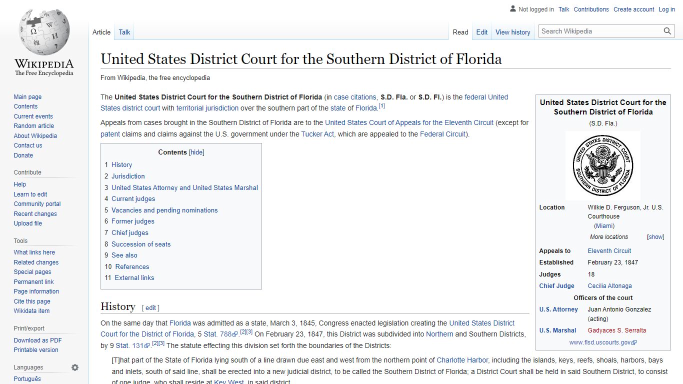 United States District Court for the Southern District of Florida